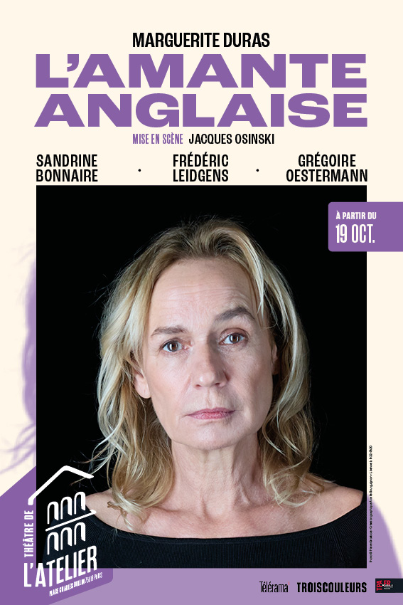 Bord plateau décembre 2024: L&rsquo;amante anglaise de Marguerite Duras avec Sandrine Bonnaire