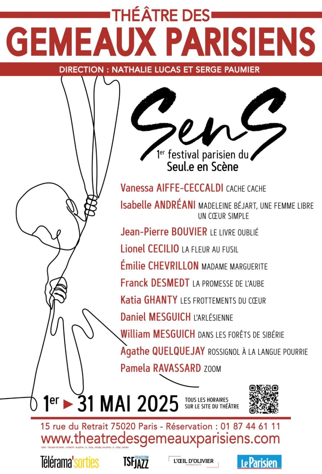 « SenS » : 1er festival parisien du Seul.e en Scène au Théâtre des Gémeaux Parisiens, 1ʳᵉ édition
