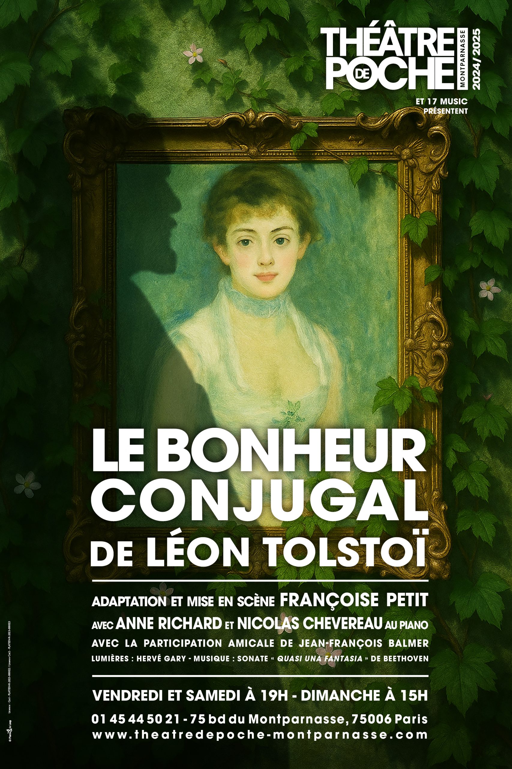 Le bonheur conjugal, un émouvant Tolstoï.