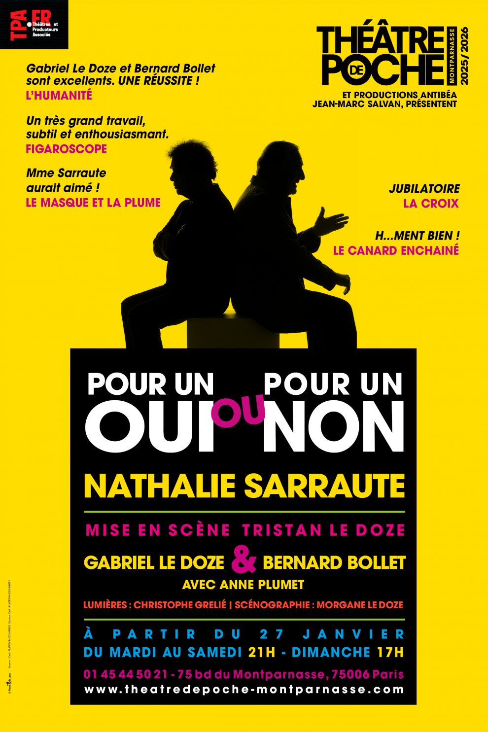 Nathalie Sarraute : Pour un oui ou pour un non, un chef-d&rsquo;œuvre du nouveau roman enfin sur scène