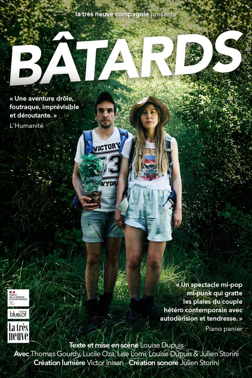 Affiche de Bâtards de Louise Dupuis au Théâtre Lepic
